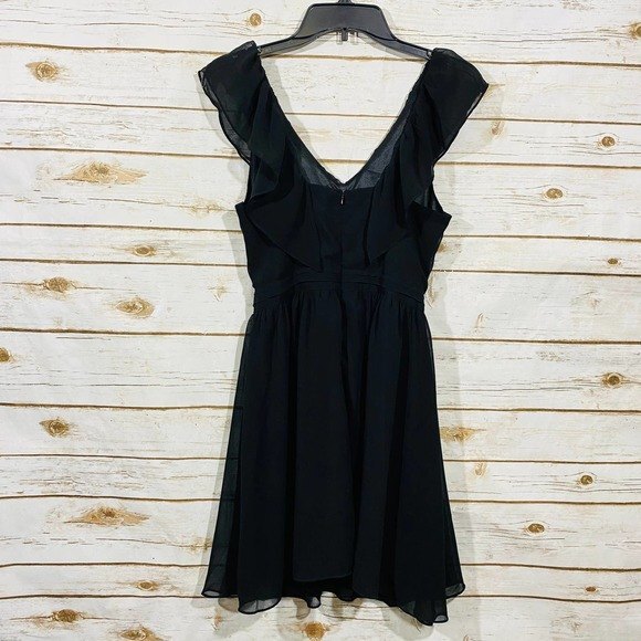 Pins & Needles women's black v neck cut out front design mini dress size 6 - Picture 5 of 7